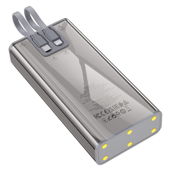 Зовнішній акумулятор Hoco J104A Discovery Edition 20000mAh 22.5W + PD20W Gray