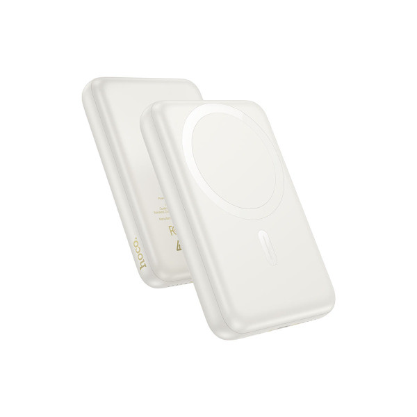 Магнітний зовнішній акумулятор Hoco J141 Grace 10000mAh PD20W Milky White