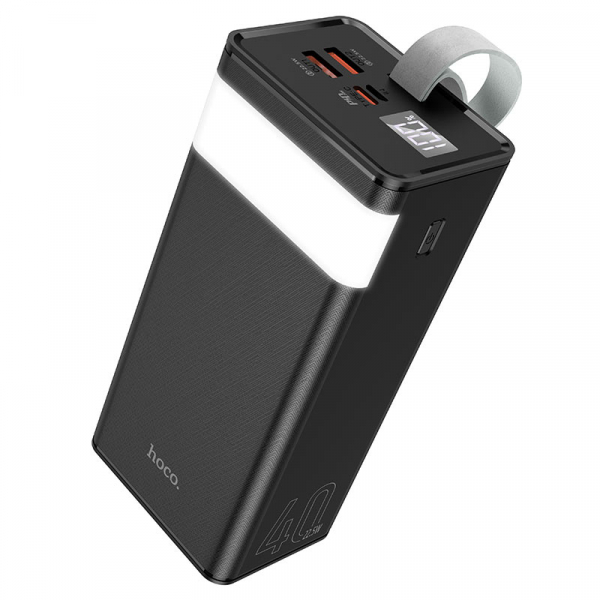 Зовнішній портативний акумулятор Hoco J86 Powermaster fully compatible PD20W/QC/LCD/Lamp 40 000mAh Black
