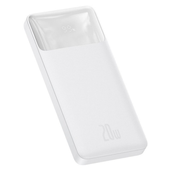 Зовнішній портативний акумулятор (Power Bank) Baseus 10000mAh 15W Display White