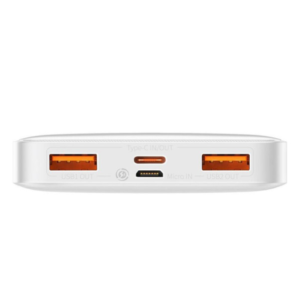Зовнішній портативний акумулятор (Power Bank) Baseus 10000mAh 15W Display White