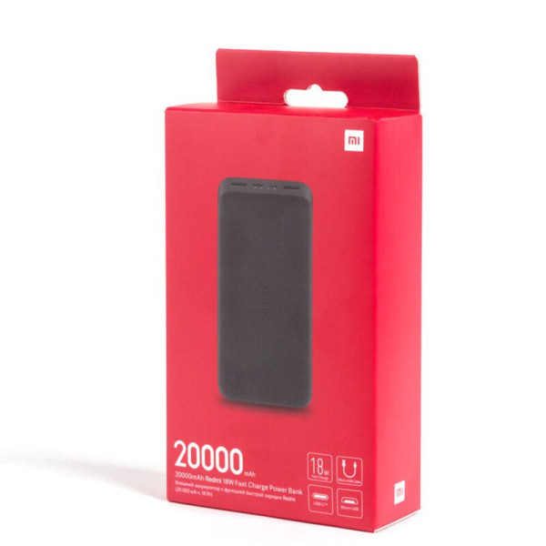 Зовнішній портативний акумулятор (Power bank) Xiaomi Redmi 20000mAh Black 18W