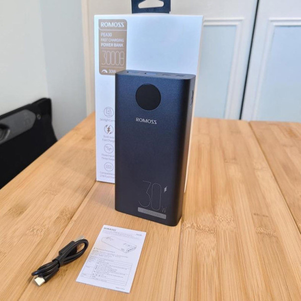 Зовнішній акумулятор ROMOSS PEA30 30000mAh 30W Black