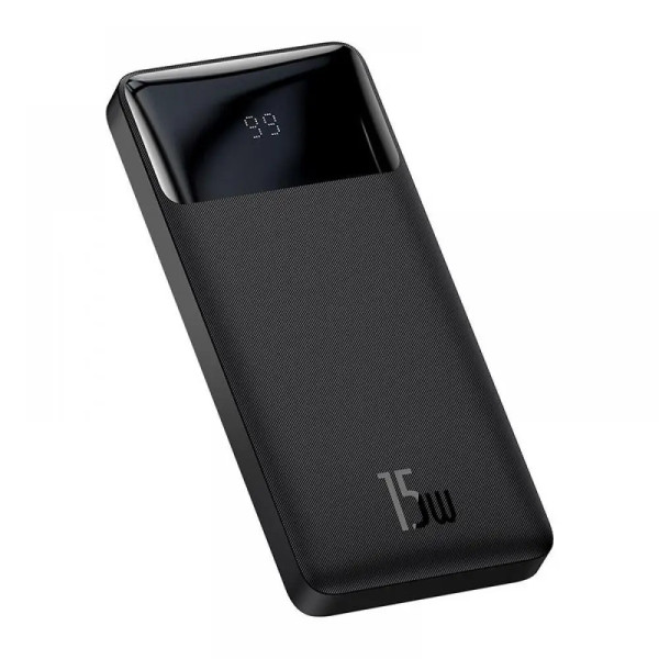 Зовнішній портативний акумулятор (Power Bank) Baseus 10000mAh 15W Display Black