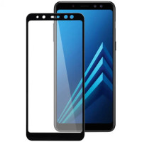 Захисне скло 9D для Samsung A8 (2018) Black