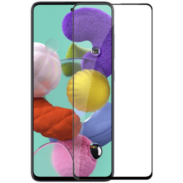 Защитное стекло Lux 9D для Samsung A515/A51 Black