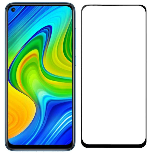 Захисне скло 9D для Xiaomi Redmi Note 9 Black