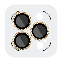 Защитное Стекло Metal Shine на камеру для iPhone 14 Pro/14 Pro Max Gold