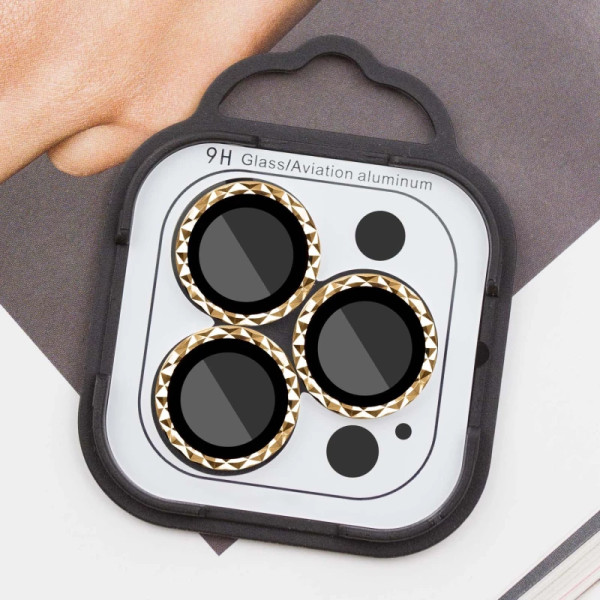 Захисне Скло Metal Shine на камеру для iPhone 14 Pro/14 Pro Max Gold
