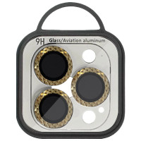 Захисне Скло Metal Shine на камеру для iPhone 15 Pro/15 Pro Max Gold