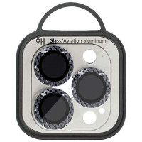 Защитное стекло Metal Shine на камеру для iPhone 15 Pro/15 Pro Max Silver