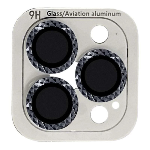 Захисне Скло Metal Shine на камеру для iPhone 15 Pro/15 Pro Max Silver