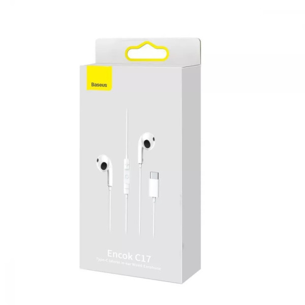 Навушники Baseus Encok Wired C17 Type-C White
