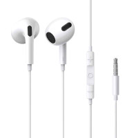 Наушники Baseus Encok 3.5mm боковые внутриканальные проводные наушники H17 White