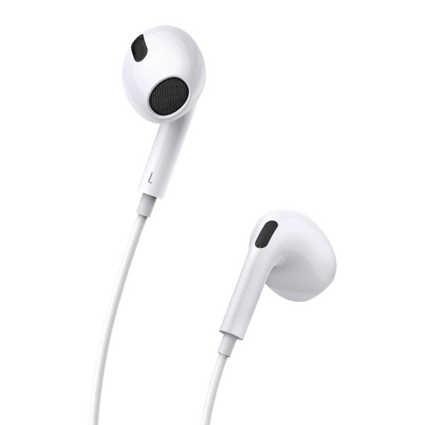 Наушники Baseus Encok 3.5mm боковые внутриканальные проводные наушники H17 White