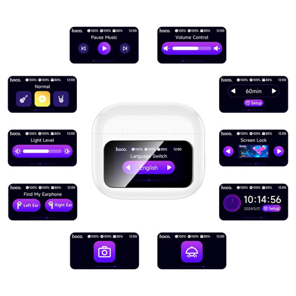 Бездротові Bluetooth навушники HOCO EW81 Elegant TWS навушники з сенсорним дисплеєм