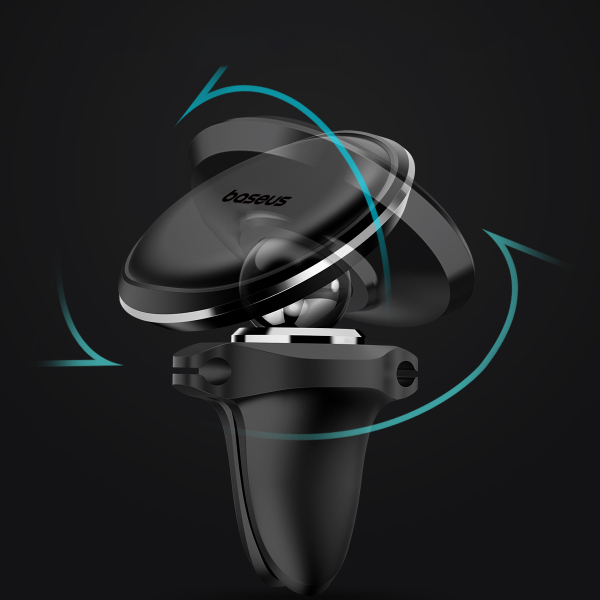 Автотримач Baseus Magnetic Car Mount Phone Holder with Cable Clip Air Vent Black