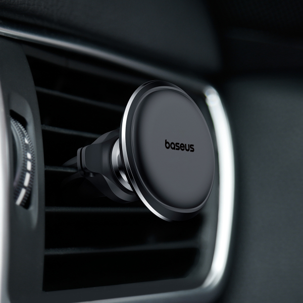 Автотримач Baseus Magnetic Car Mount Phone Holder with Cable Clip Air Vent Black