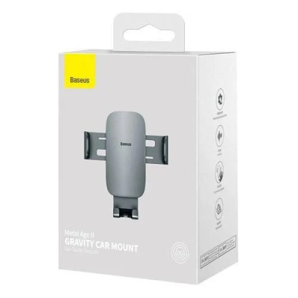 Автотримач Baseus Metal Age II Gravity Car Mount Dark Grey