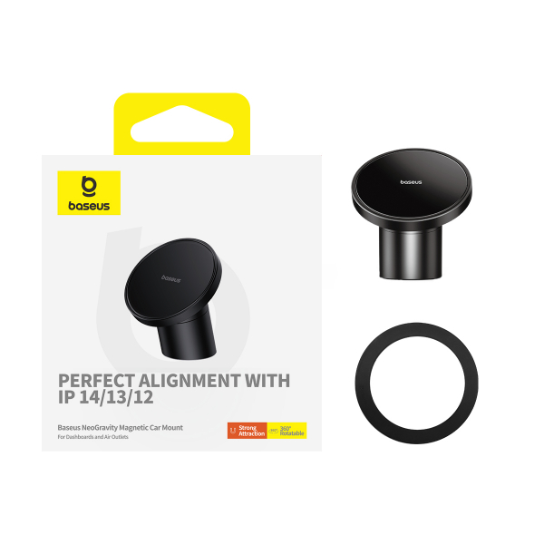 Автомобольний магнітний тримач для телефону Baseus NeoGravity Magnetic Car Mount (Dashboards and Air Outlets) Black