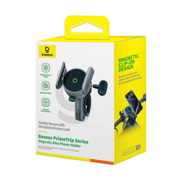 Мото-вело тримач Baseus PrimeTrip Series Magnetic Bike Phone Holder Black