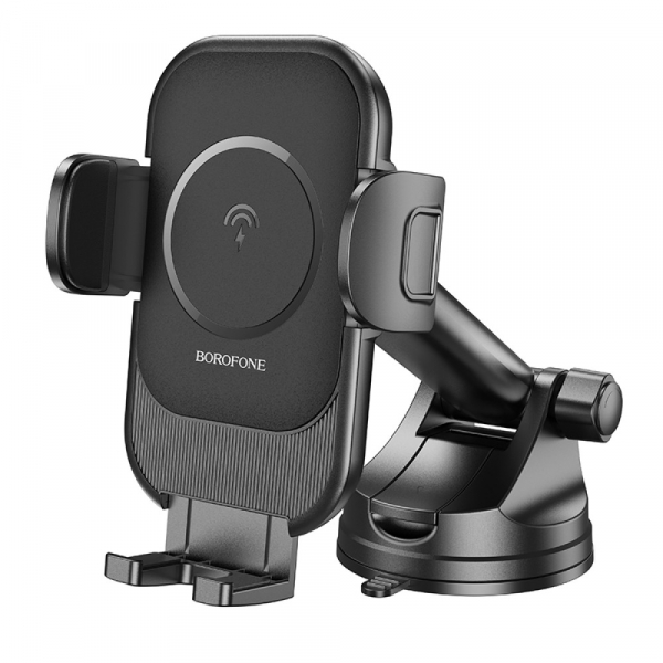 Автотримач з бездротовим ЗП BOROFONE BH203 (center console) 5W/7.5W/10W/15W чорний