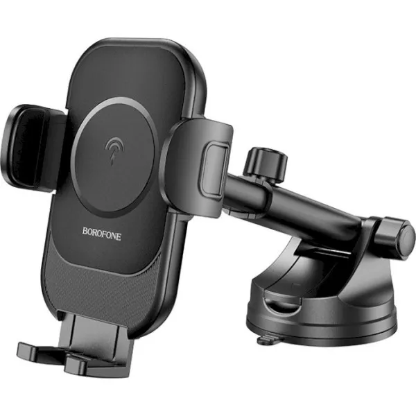 Автотримач з бездротовим ЗП BOROFONE BH203 (center console) 5W/7.5W/10W/15W чорний