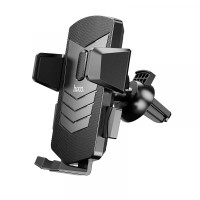 Автомобильный держатель для телефона Hoco CA86 Davy one-button air outlet car holder Черный