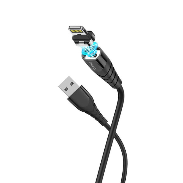 Кабель магнітний HOCO X63 USB to Lightning 2.4A 1m Black