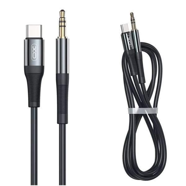 Кабель AUX XO NB-R193B Type-C to 3.5mm Black
