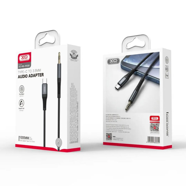 Кабель AUX XO NB-R193B Type-C to 3.5mm Black