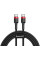 Кабель Baseus Cafule Type-c to Type-c 60W 2m Red-Black