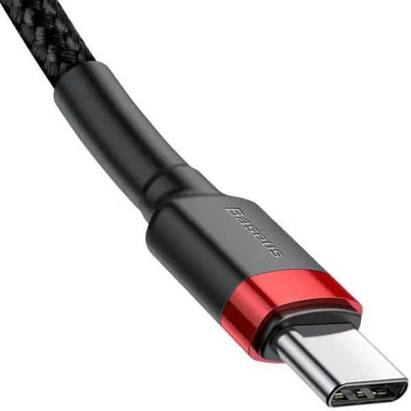 Кабель Baseus Cafule Type-c to Type-c 60W 2m Red-Black