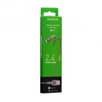 Кабель BOROFONE BX21 USB to Lightning 2.4A 1м Серый