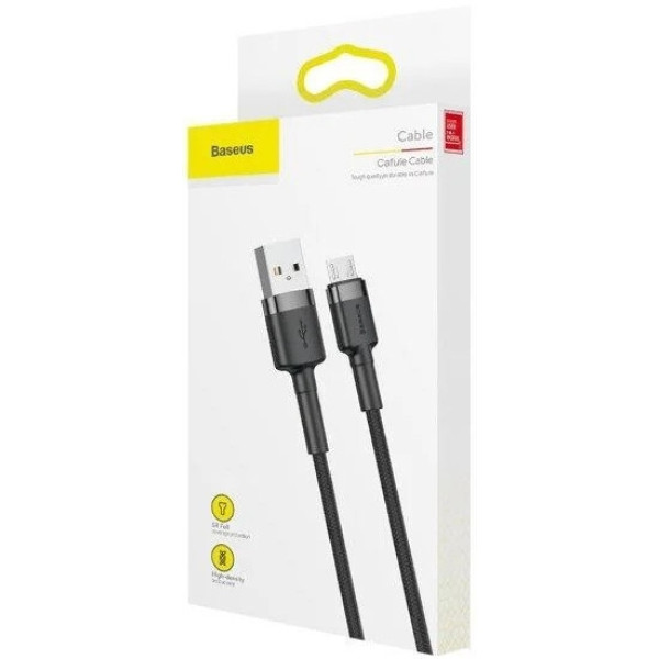 Кабель Baseus CAMKLF BG1 USB to Micro 2.4A 1m Black