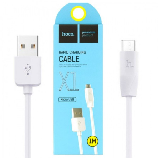 Кабель HOCO X1  USB to Micro 2.1A 1m White