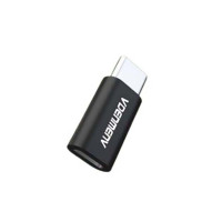 Переходник DENMEN DU11 Type-C на Micro USB Конвертер Чорний