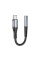 Кабель Переходник Hoco LS33 Type-C Digital 3.5 Аудио конвертер 0.12м Металлический Серый