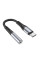 Кабель Переходник Hoco LS33 Type-C Digital 3.5 Аудио конвертер 0.12м Металлический Серый