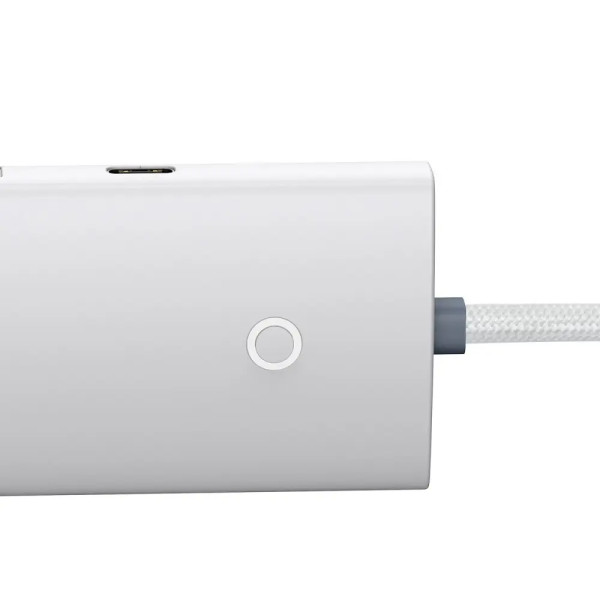 USB-хаб Baseus Lite Series 4-Port Type-C HUB Adapter (Type-C to USB 3.0*4) (WKQX030302) 25cm White