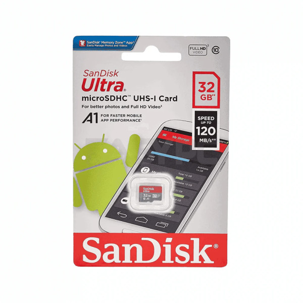 Карта памяти microSDHC SanDisk 32 GB 120 MB/с