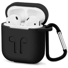 Чехол для наушников Apple AirPods з карабіном Black
