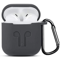 Чохол для навушників Apple AirPods з карабіном Charcoal Gray