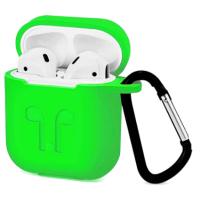Чохол для навушників Apple AirPods з карабіном Green