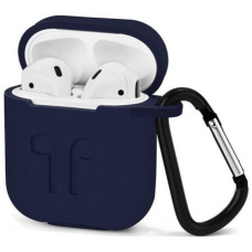Чехол для наушников Apple AirPods з карабіном Midnight Blue