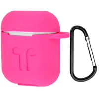 Чохол для навушників Apple AirPods з карабіном Light Pink