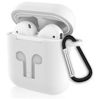 Чохол для навушників Apple AirPods з карабіном White