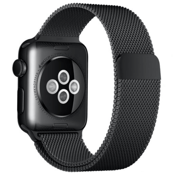 Ремінець Міланська петля (Milanese Loop) для Apple Watch 38mm/40mm Black