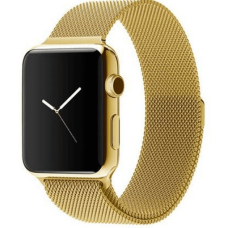 Ремінець Міланська петля (Milanese Loop) для Apple Watch 42mm/44mm Gold