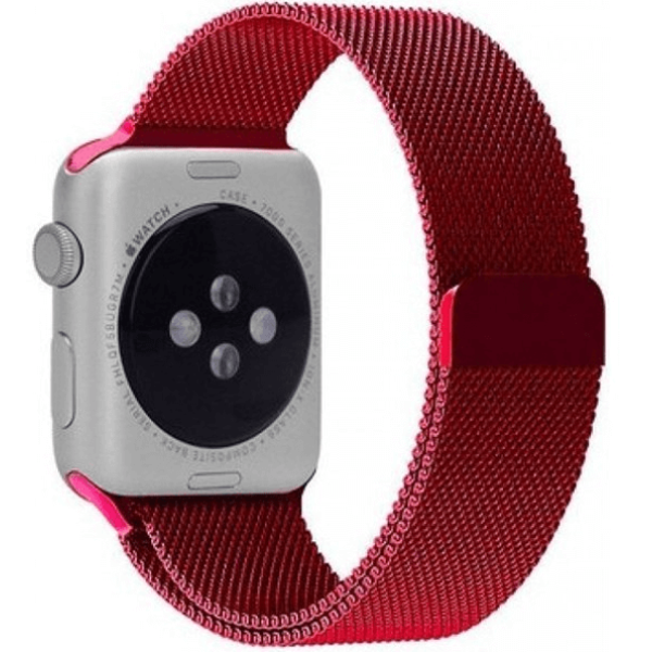 Ремінець Міланська петля (Milanese Loop) для Apple Watch 38mm/40mm Red